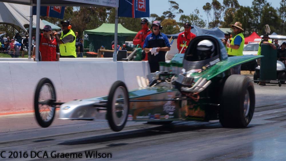 kingsley kuchel green metalflake dragster