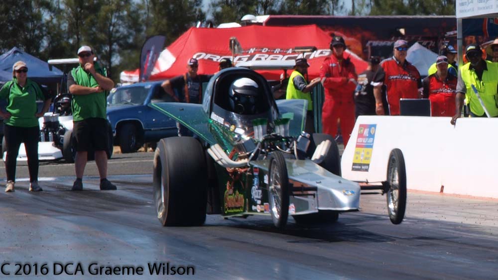 kingsley kuchel green metalflake dragster
