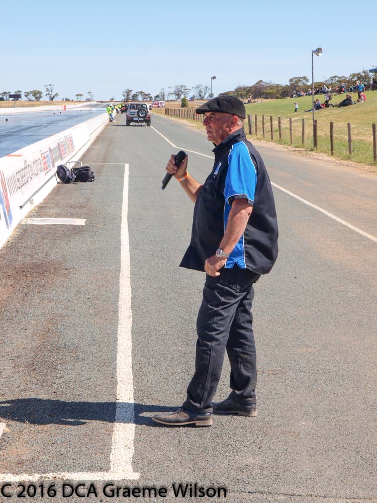 Alan Ward swan hill drag strip commentator